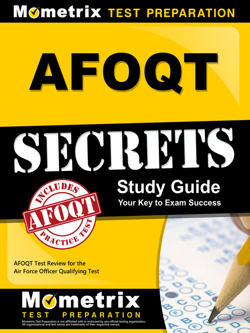 Title details for AFOQT Secrets Study Guide by AFOQT Exam Secrets Test Prep Staff - Available